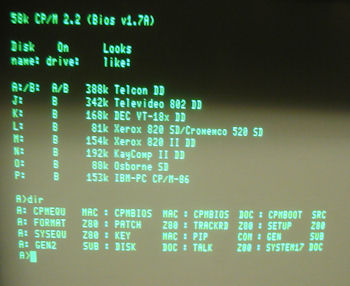 Zorba CP/M Portable Boot Screen